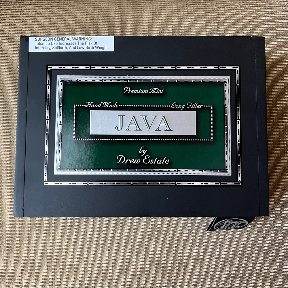 Java by Drew Estate Empty Cigar Box – Java Toro Mint